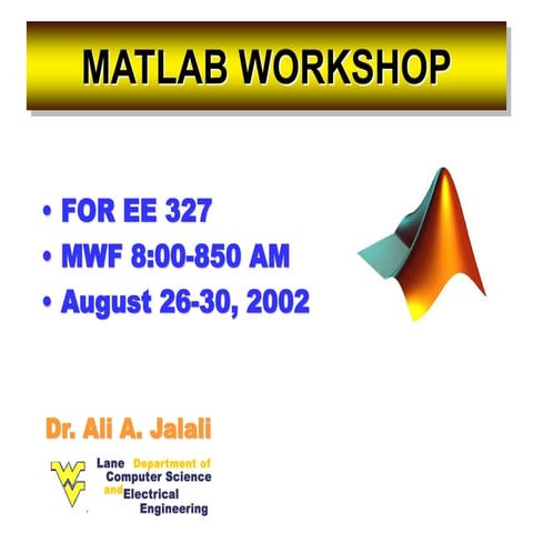 MATLAB workshop lecture 1MATLAB work.ppt