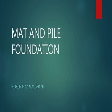 Mat or raft foundation