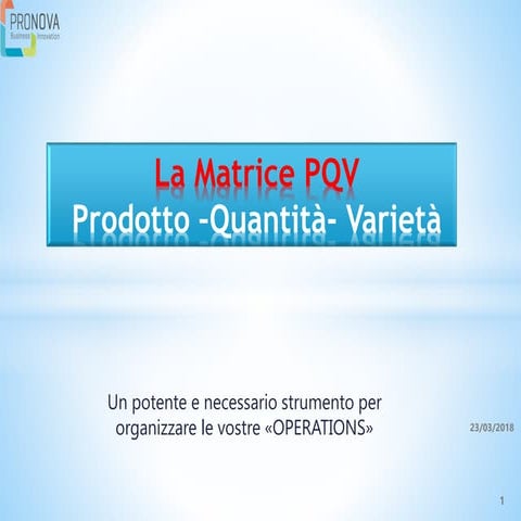 Matrice PQV | PDF