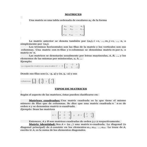 TEMA 1: MATRICES. OPERACIONES CON MATRICES | PPTX