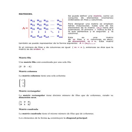 Operaciones con matrices | PPTX