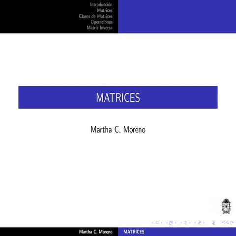 Matrices - álgebra lineal