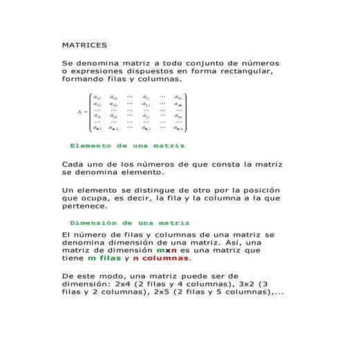 Matrices