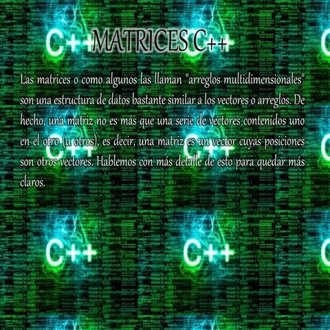 Matrices c++ | PPTX