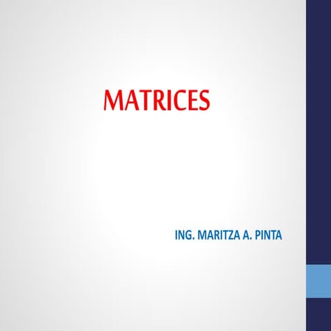 Matrices, conceptos