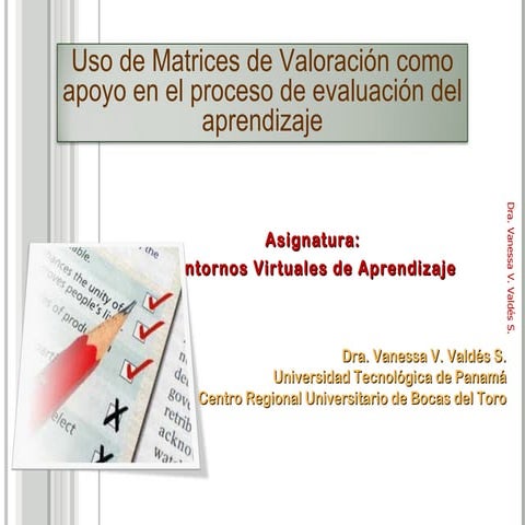 Matrices de valoración rúbricas