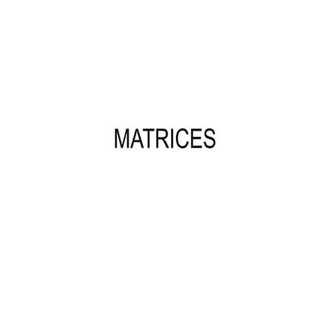 Matrices matematica