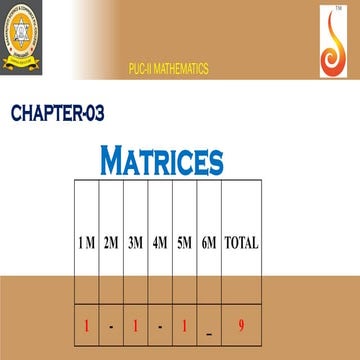 Matrices Questions & Answers