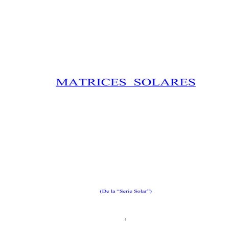 Matrices solares