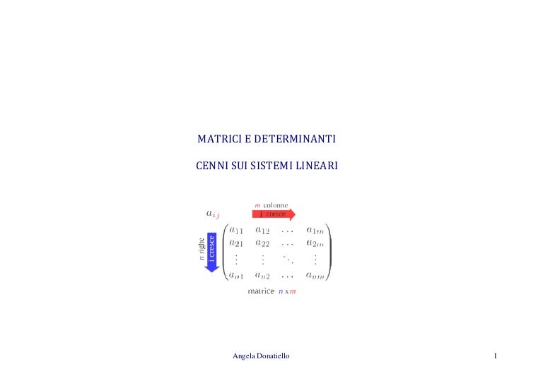 Matrici E Determinanti