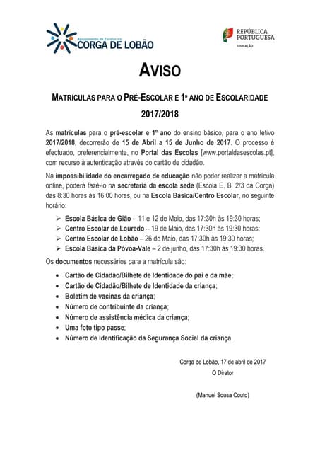 Matriculas 2017 2018