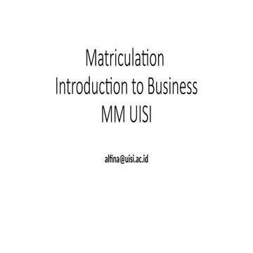 Matriculation - Introduction to Business.pptx