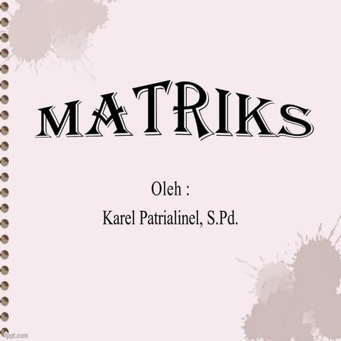 PPT Matriks | PPTX