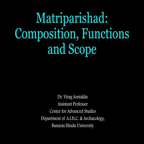 Matriparishad  Composition, Functions and Scope 