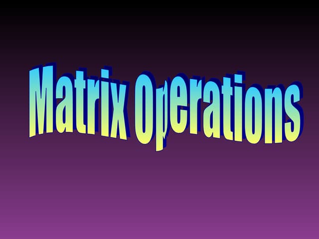 Matrix
