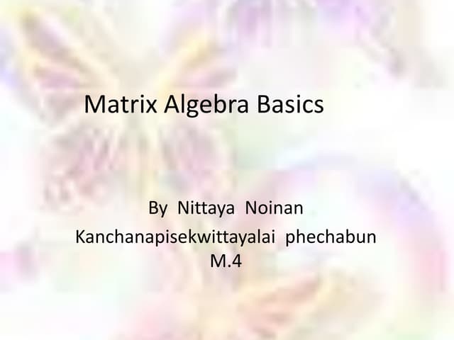 งานนำเสนอMatrix