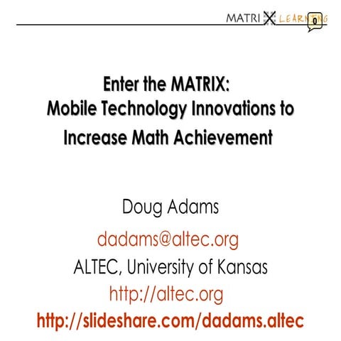 Matrix Middle School Math Games