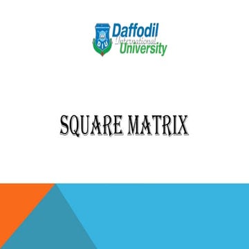 square matrix