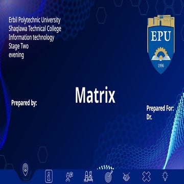 matrix mathmatics information technology .pptx