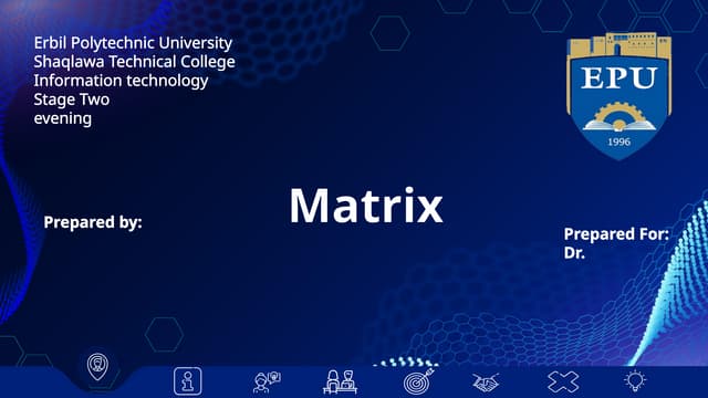 Application of Matrices in real life. Presentation on application of ...