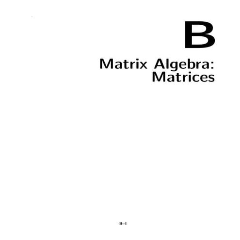 Matrix algebra