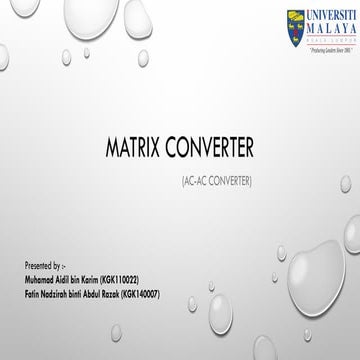 Matrix_Converter components working principle | PPTX