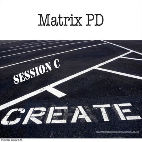 Create IT C Matrix PD 