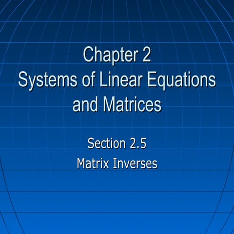 Matrix inverses