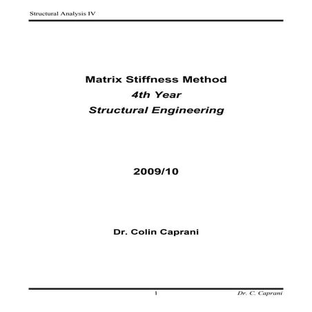 Matrix stiffness method 0910