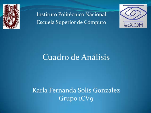 Cuadro de Análisis