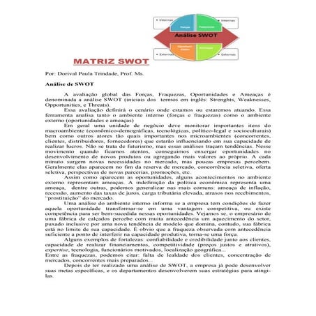 Matriz swot orientação | PDF