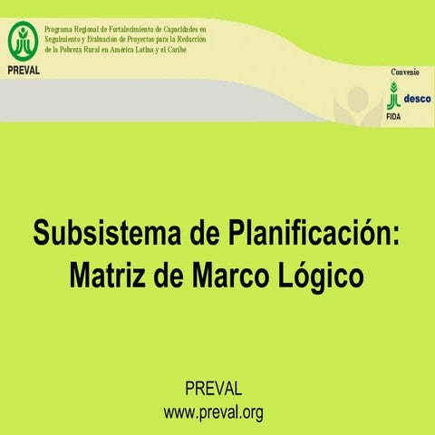 Matriz de Marco Logico