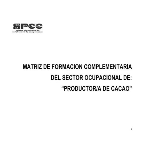 PRODUCCION DEL CACAO FORTALEZAS Y CONVENIOS.pdf