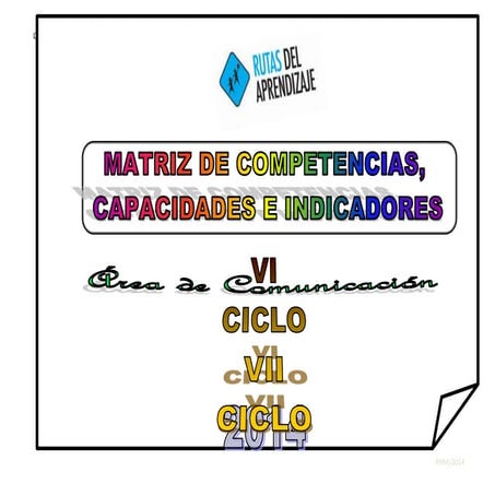 Matriz competencias capacidades indicadores 2014