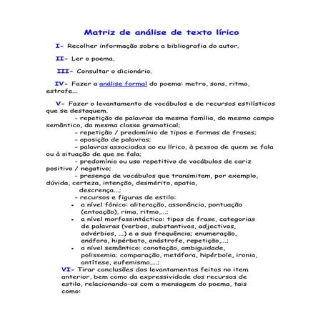 AnáLise Do Texto PoéTico | PDF