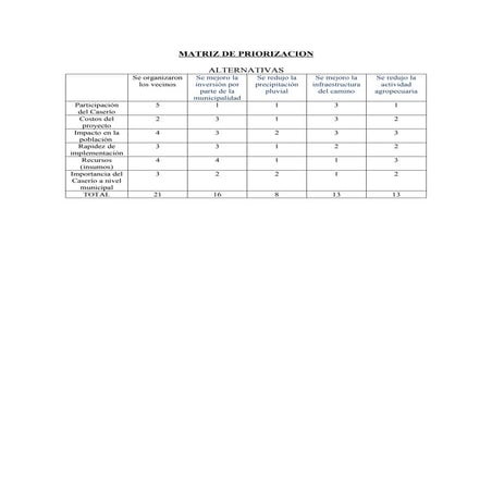 Matriz de priorizacion | DOC
