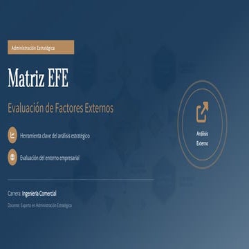 Matriz de Evaluación de Factores Externos-MEFE | PPTX