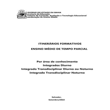 Documento Curricular Referencial da Bahia - DCRB | PDF