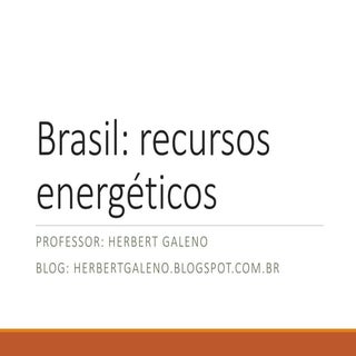 Matrizes energéticas do brasil