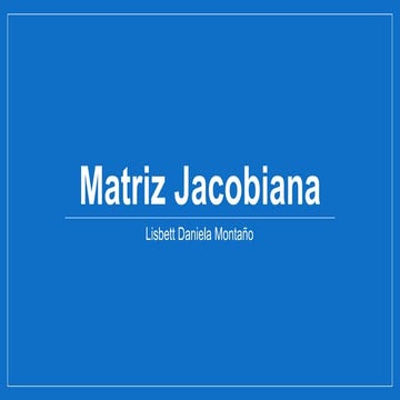 Matriz jacobiana
