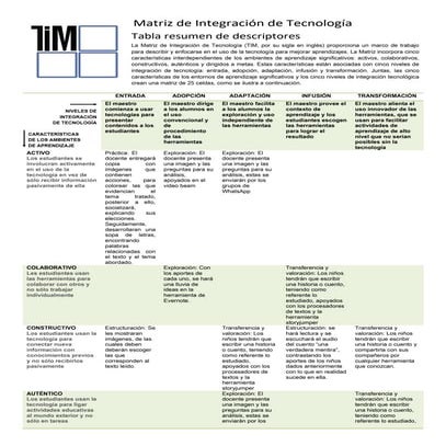 Matriz de Integración de Tecnología (TIM) | PDF