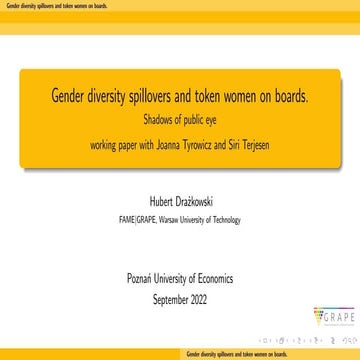 (Gender) tone at the top: the effect of board diversity on gender ...