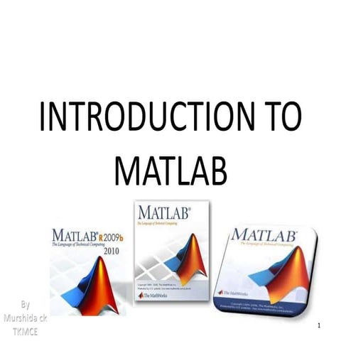 An Introduction to MATLAB for beginners | PPT