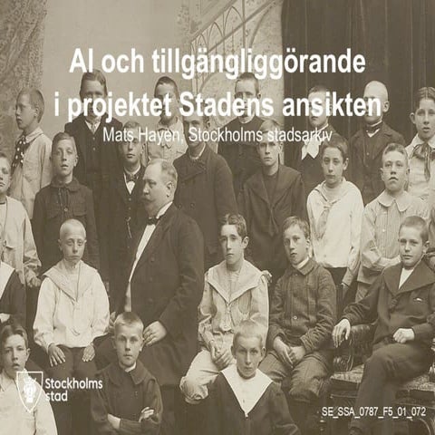 AI och tillgängliggörande i projektet Stadens ansikten