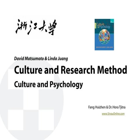 Culture and Research Method in Psychology | PDF