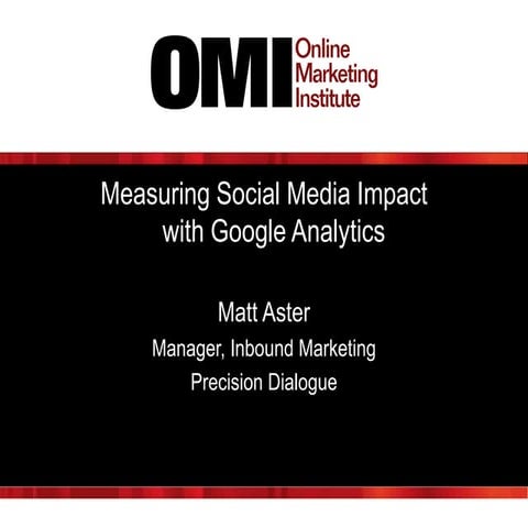 Measuring Social Media Impact with Google Analytics