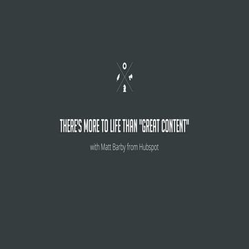 SearchLeeds, Matt Barby 'There's more to life than "great content"'