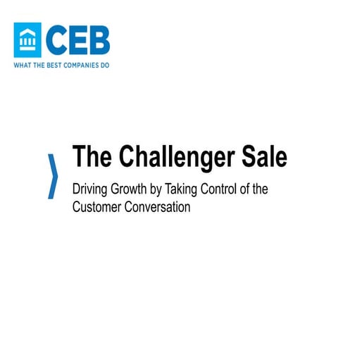 The Challenger Sales Tenets by Matt Dixon
