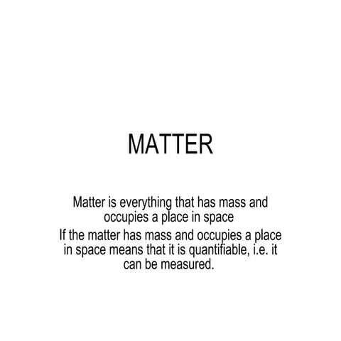Matter