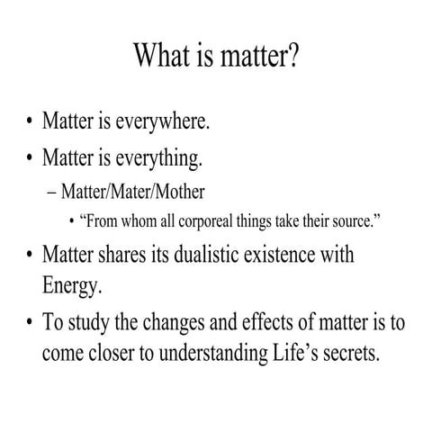 Matter
